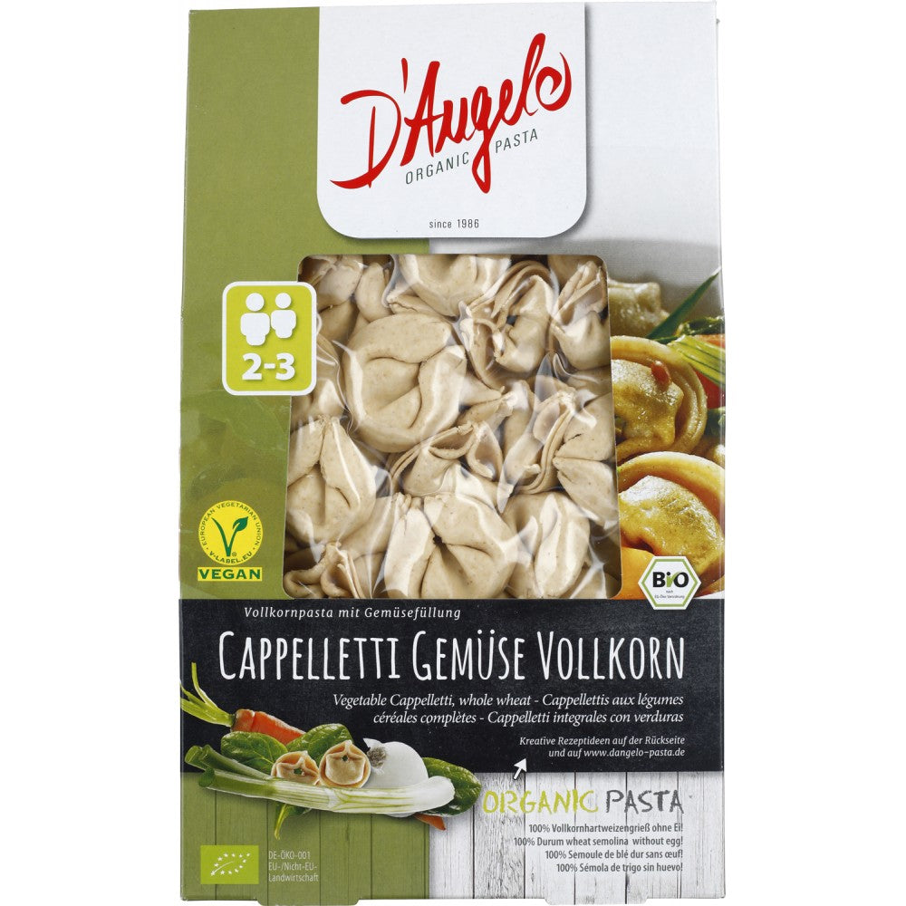 Cappelletti din cereale integrale umplute cu legume