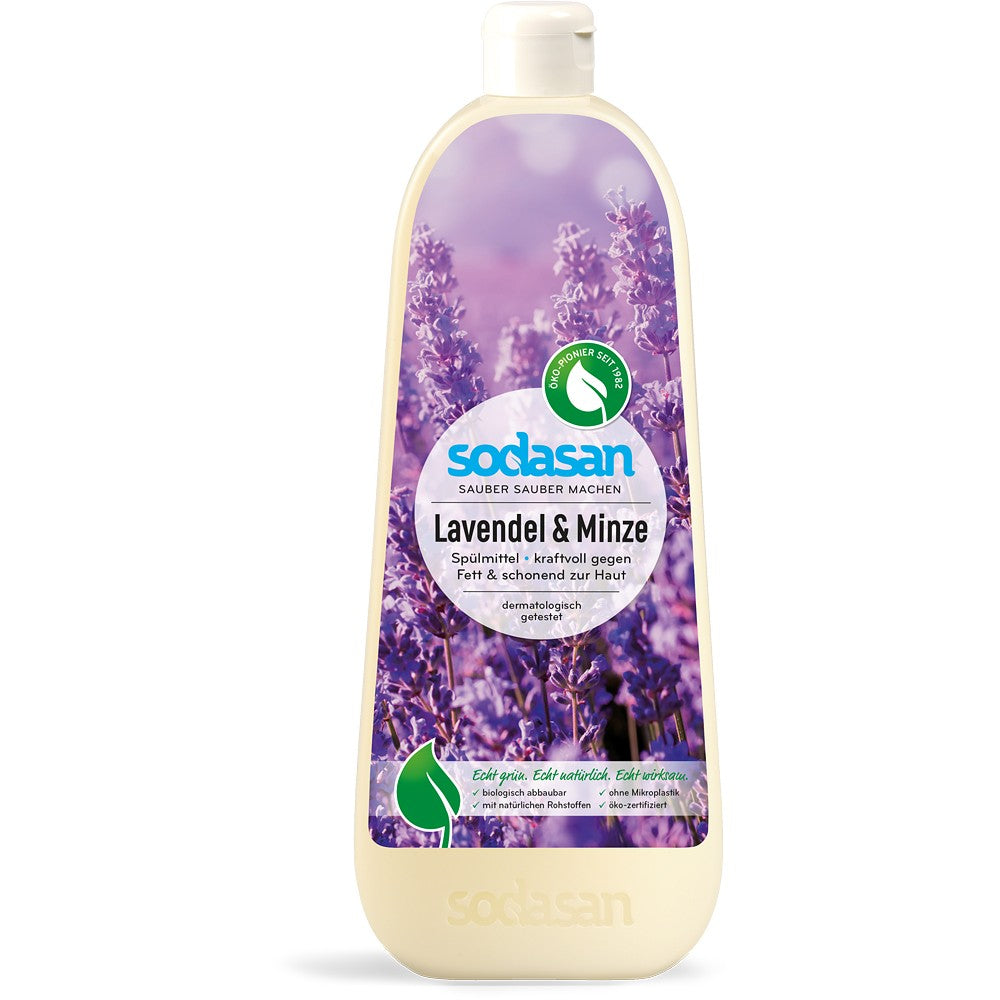 Detergent lichid de vase cu lavanda si menta