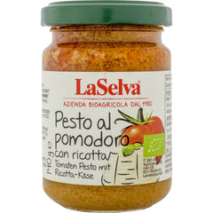 Pesto rosso cu ricotta bio