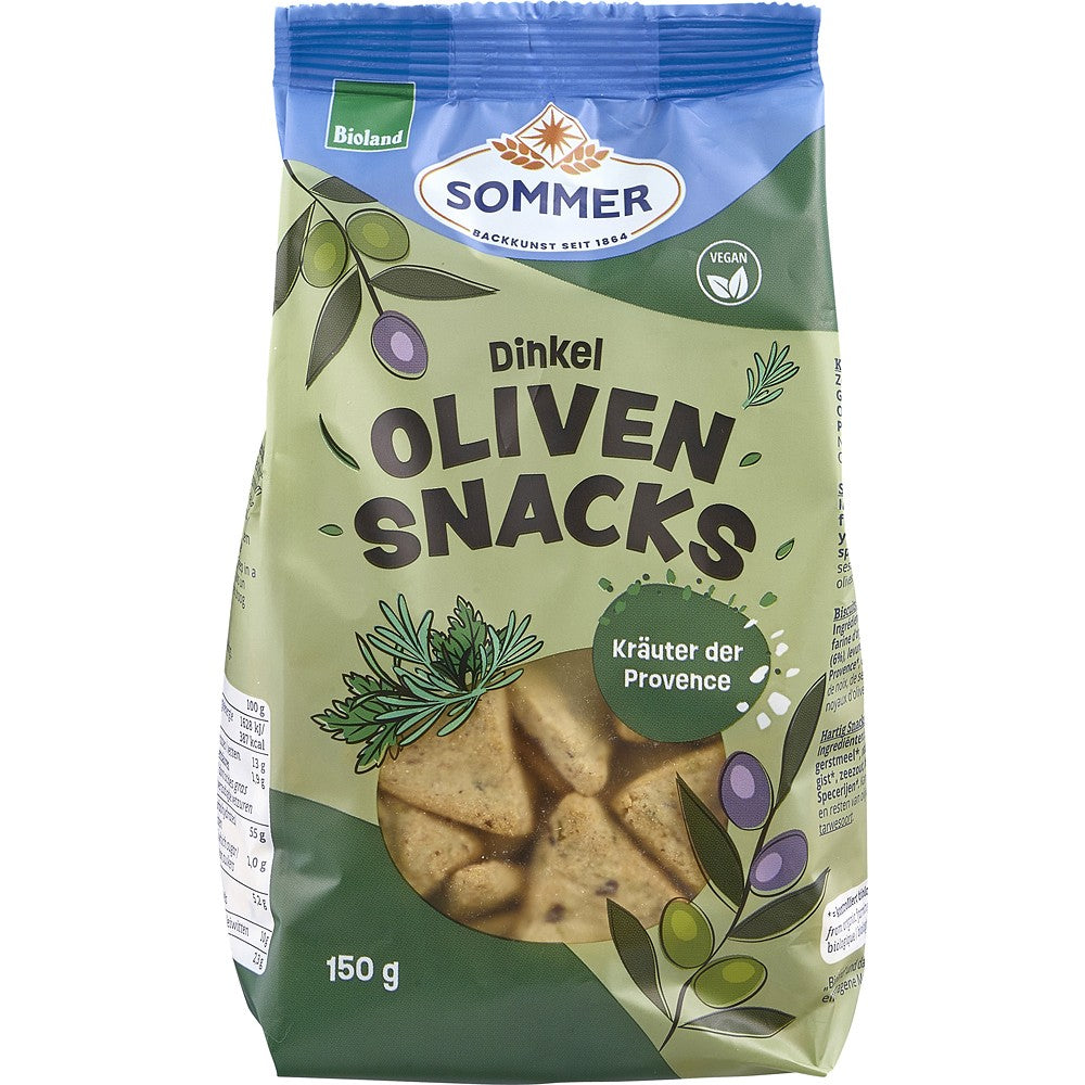 Snack vegan din spelta cu masline si ierburi de provence